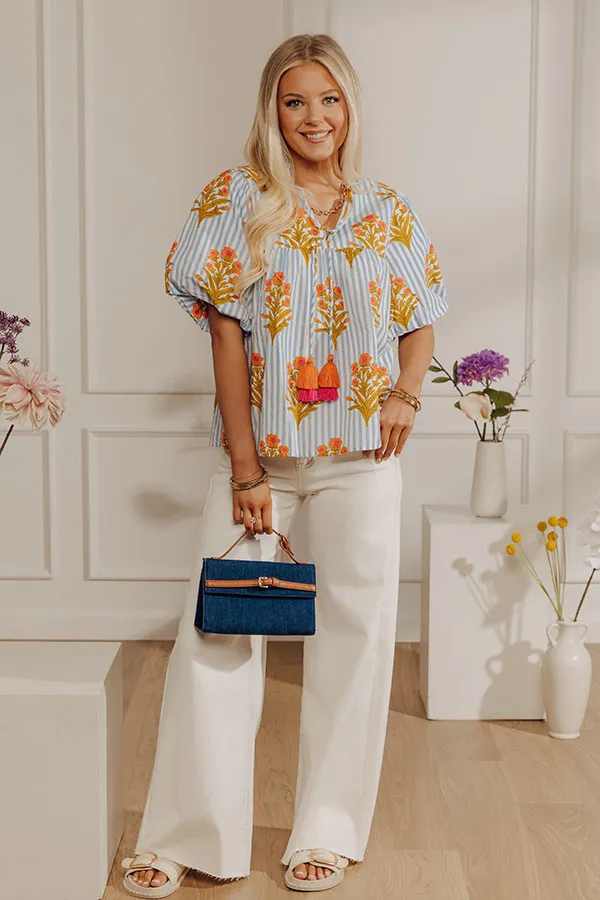 Coastal Blossom Stripe Top sold by Impressions product image thumbnail 5