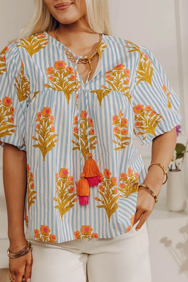 Coastal Blossom Stripe Top sold by Impressions product image thumbnail 2