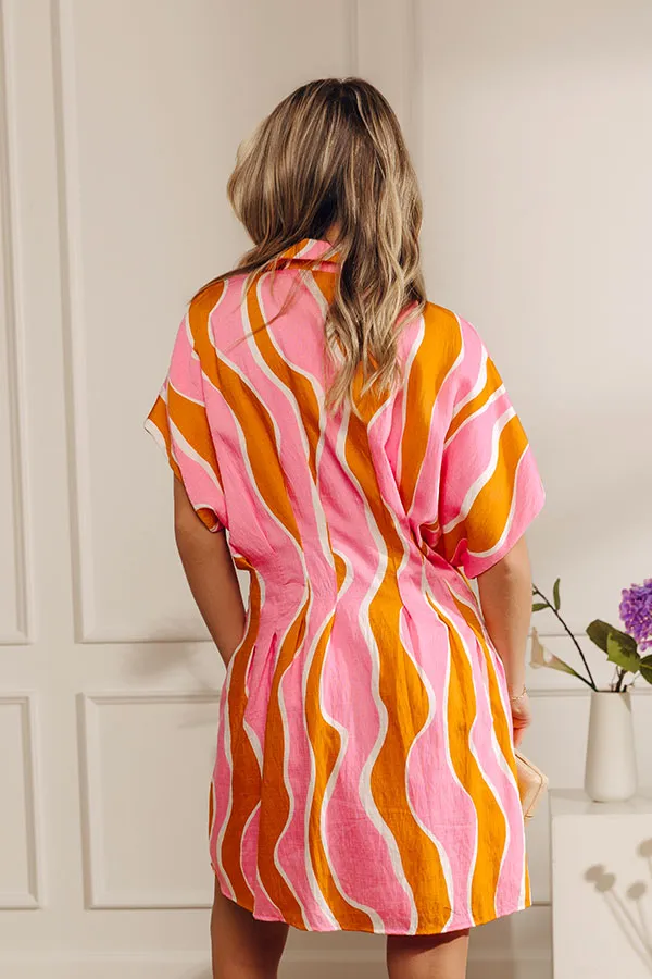 Spritz Sipping Pleated Button Down Mini Dress sold by Impressions product image thumbnail 5
