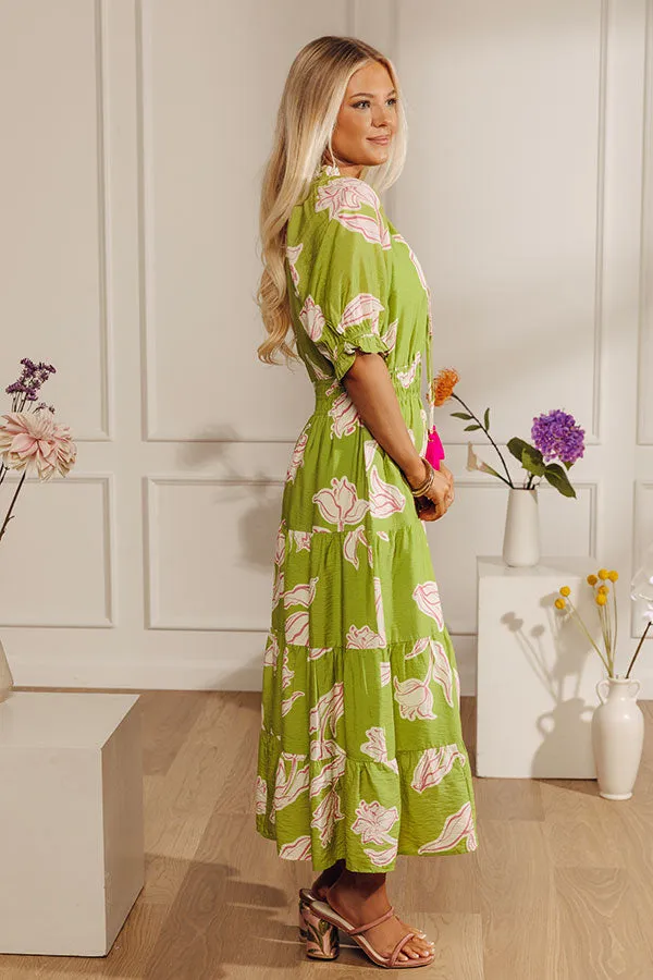 Bright Side Getaway Floral Midi Dress sold by Impressions product image thumbnail 3