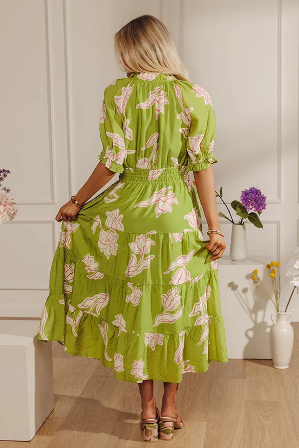 Bright Side Getaway Floral Midi Dress sold by Impressions product image thumbnail 4