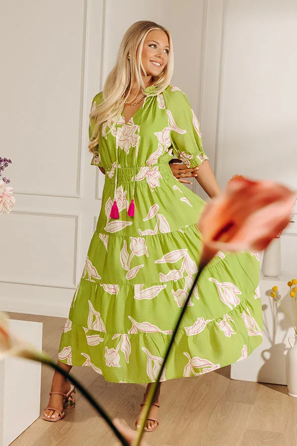 Bright Side Getaway Floral Midi Dress sold by Impressions