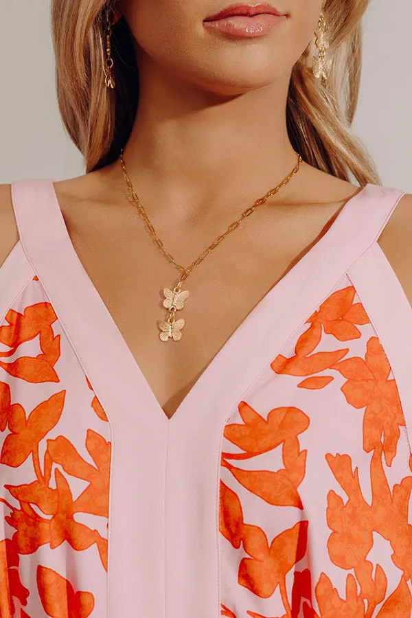 Susan Shaw Hannah Butterfly Paperclip Necklace sold by Impressions product image thumbnail 2