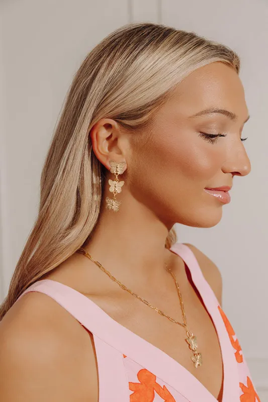 Susan Shaw Hannah Butterfly Dangle Earrings sold by Impressions