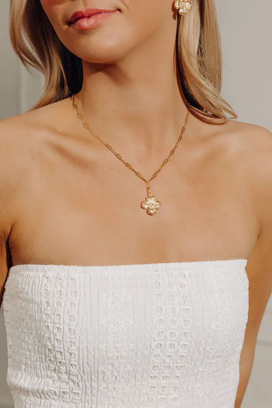 Susan Shaw Dogwood Paperclip Necklace made by Susan Shaw