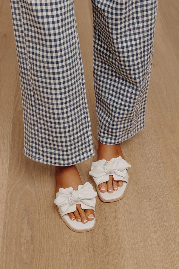 The Ginny Faux Leather Sandal in White sold by Impressions