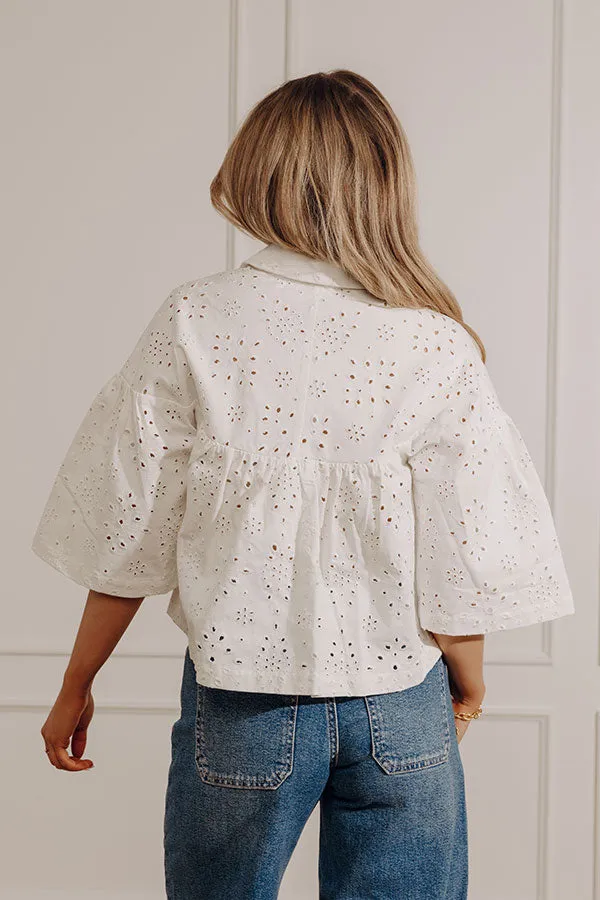 Airy Romance Eyelet Button Up Top sold by Impressions product image thumbnail 3