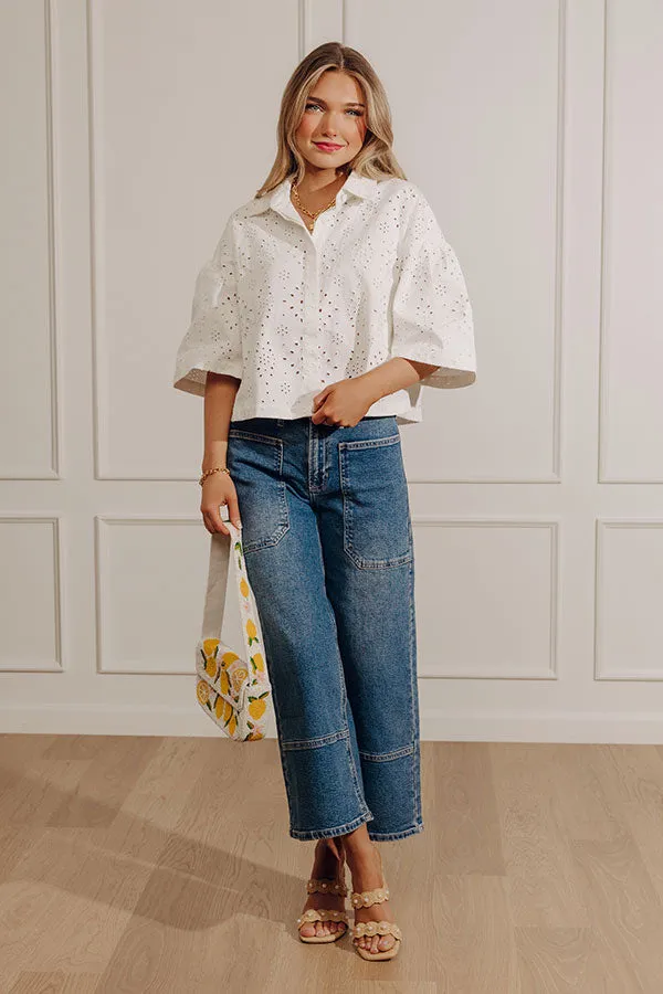 Airy Romance Eyelet Button Up Top sold by Impressions product image thumbnail 4