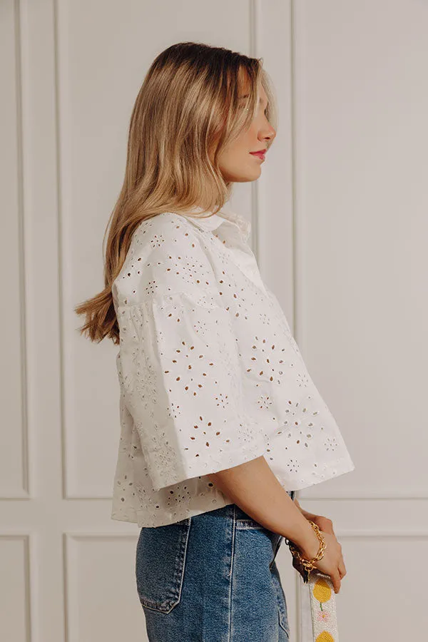 Airy Romance Eyelet Button Up Top sold by Impressions product image thumbnail 2