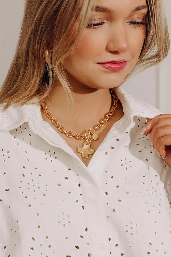 Susan Shaw Cross Toggle Necklace sold by Impressions product image thumbnail 2