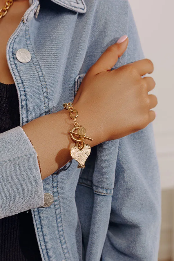 Susan Shaw Heart Toggle Bracelet sold by Impressions