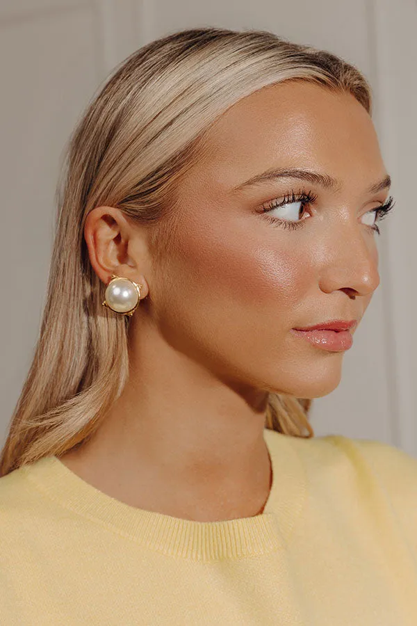 Susan Shaw Pearl Cab Stud Earrings sold by Impressions