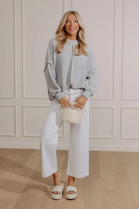 Soft Darling Oversized Sweatshirt in Grey made by Impressions