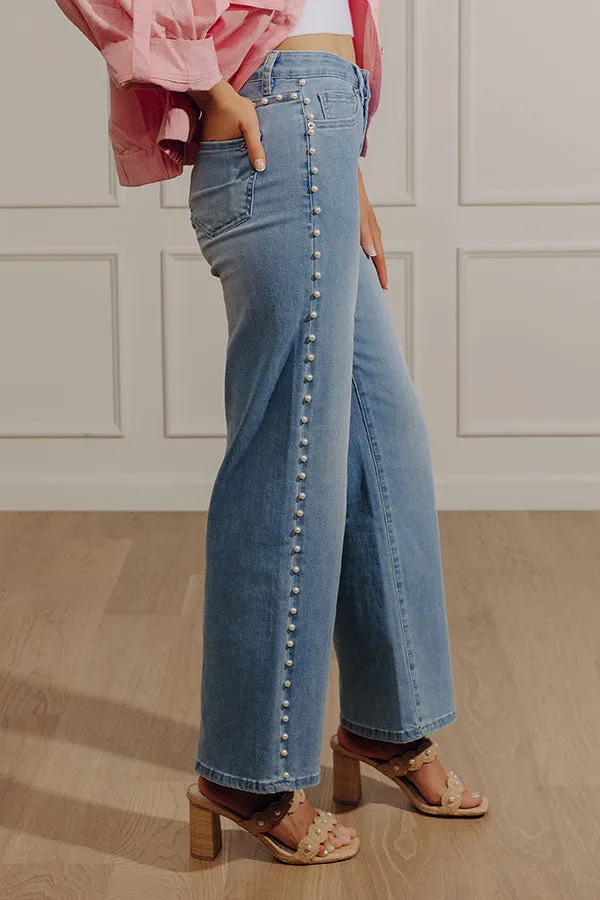 The Perla High Waist Embellished Wide Leg Jean sold by Impressions product image thumbnail 2