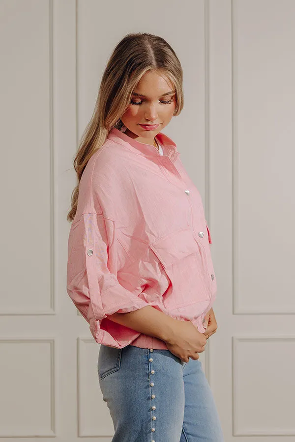 Street Chic Linen-Blend Button Up Top sold by Impressions product image thumbnail 3