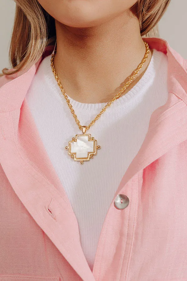 Susan Shaw Mother of Pearl Cross Necklace sold by Impressions product image thumbnail 2