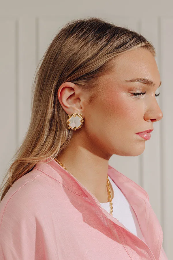 Susan Shaw Mother of Pearl Cross Stud Earrings sold by Impressions product image thumbnail 2