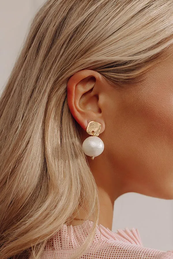 Susan Shaw Square Cotton Pearl Drop Earrings sold by Impressions product image thumbnail 2