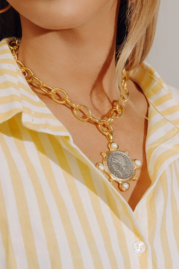 Susan Shaw French Coin and Freshwater Pearl Necklace sold by Impressions product image thumbnail 2