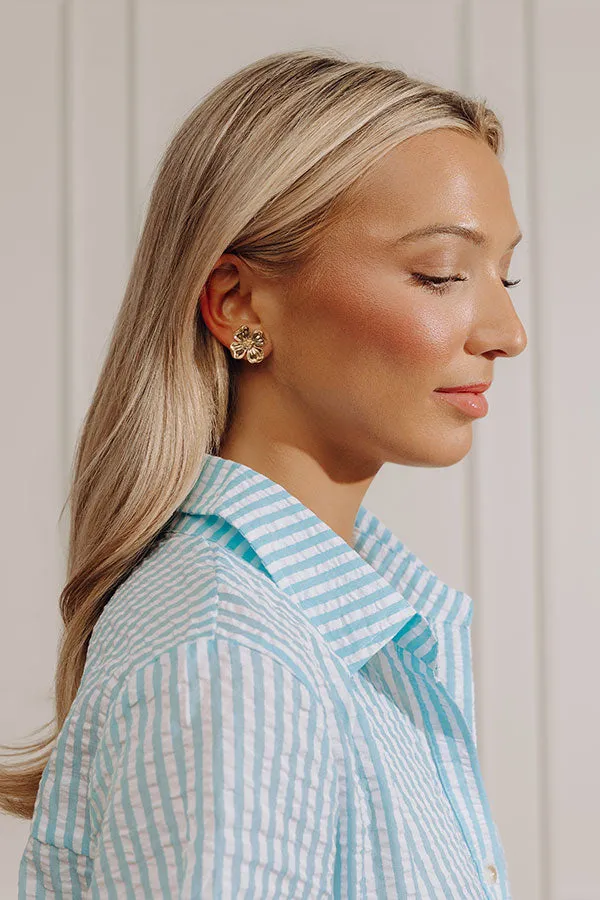 Susan Shaw Dogwood Flower Stud Earrings sold by Impressions product image thumbnail 2