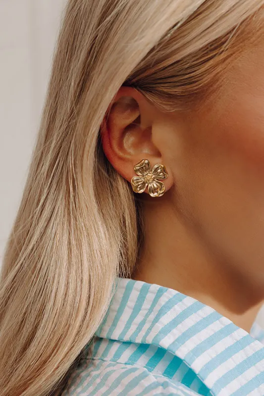 Susan Shaw Dogwood Flower Stud Earrings sold by Impressions