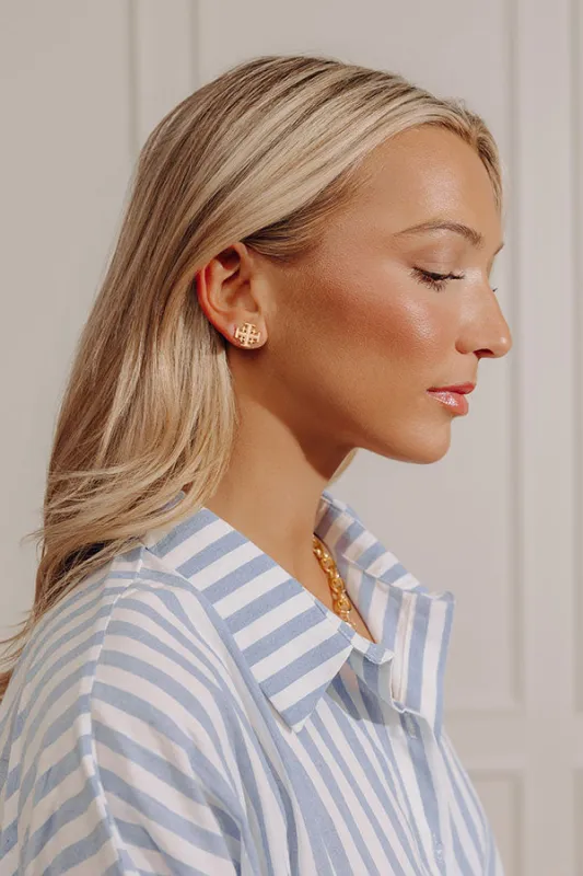 Susan Shaw Jerusalem Cross Stud Earrings sold by Impressions