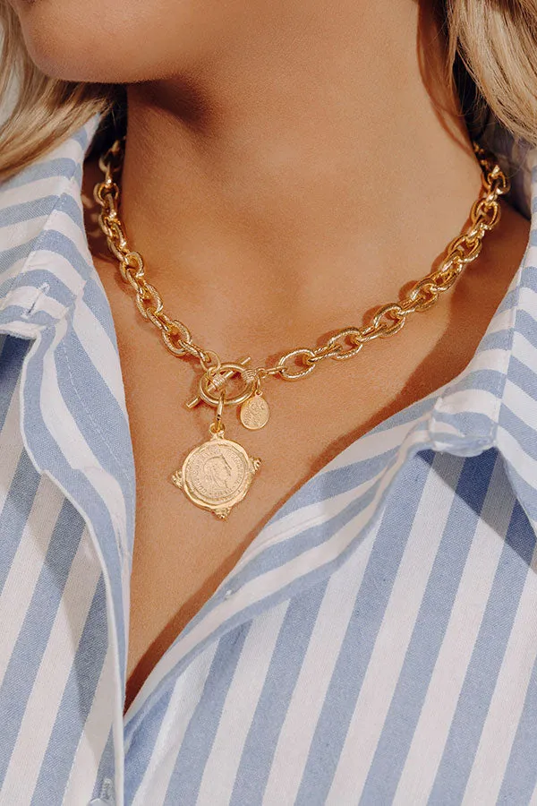 Susan Shaw Coin Intaglio Toggle Necklace sold by Impressions product image thumbnail 2