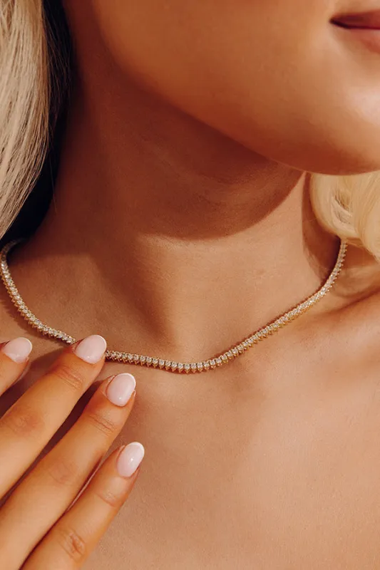 Melinda Maria Not Your Basic 2mm Tennis Necklace sold by Impressions