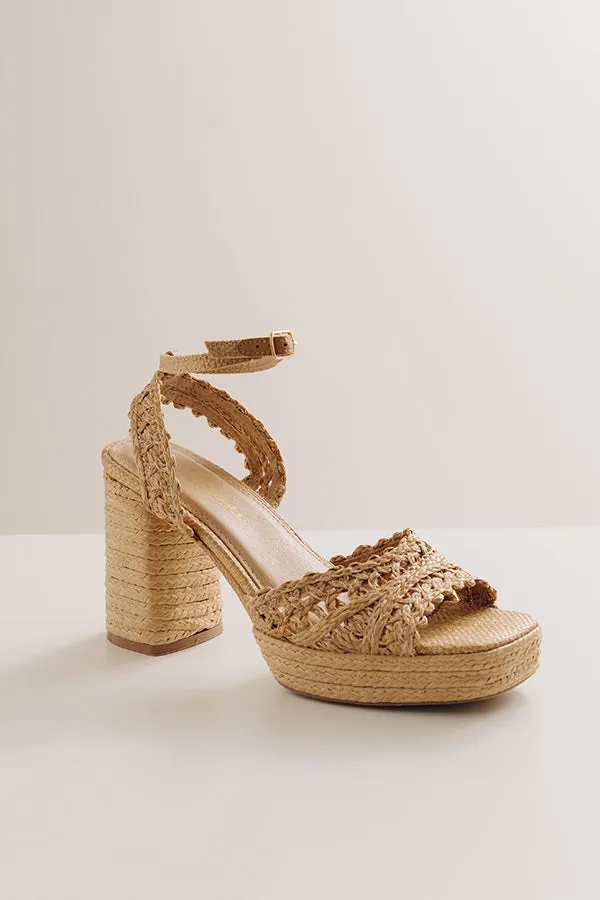 Orion Raffia Woven Platform Heel sold by Impressions product image thumbnail 3