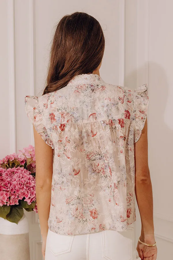High Society Florals Embroidered Top sold by Impressions product image thumbnail 4
