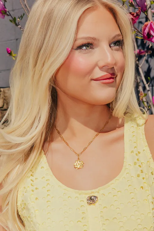 Susan Shaw Magnolia Paperclip Necklace made by Susan Shaw