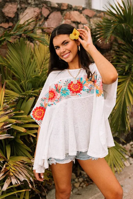 Heading To Paradise Embroidered Top sold by Impressions