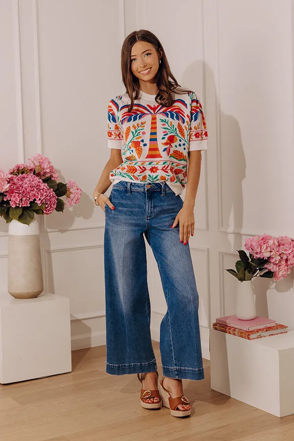 Sweet Statement Floral Knit Sweater Top sold by Impressions