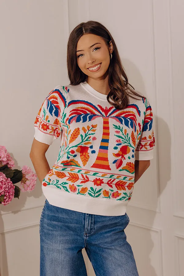 Sweet Statement Floral Knit Sweater Top sold by Impressions product image thumbnail 2