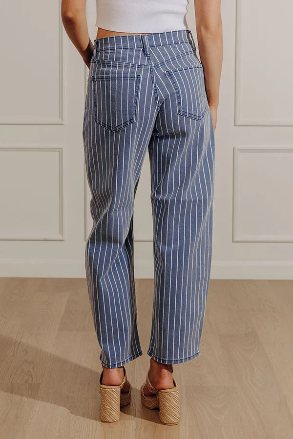 JUST USA Tobi Midrise Stripe Barrel Leg Jean sold by Impressions product image thumbnail 3