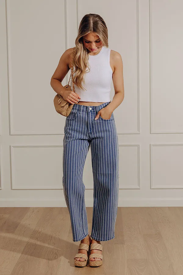 JUST USA Tobi Midrise Stripe Barrel Leg Jean sold by Impressions product image thumbnail 4