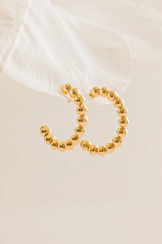 Enewton Classic Beaded 1 inch Post Hoop Earrings in 3mm made by enewton