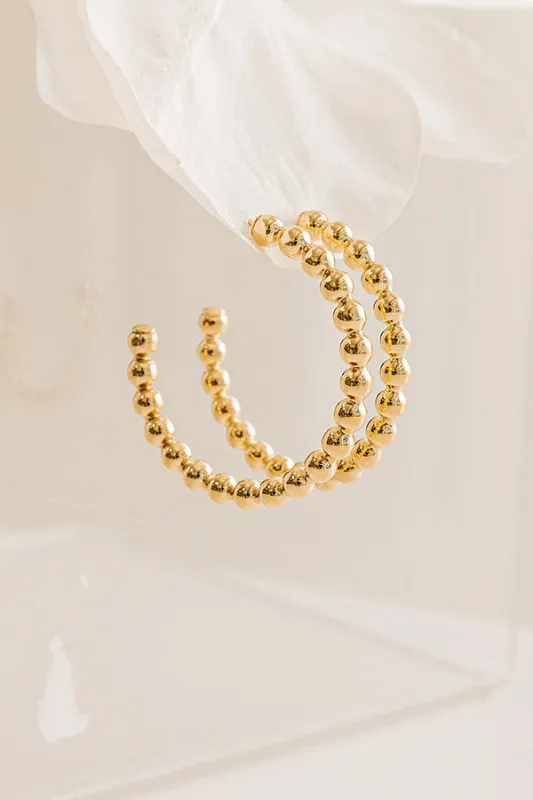 Enewton Classic Beaded 1.25 inch Post Hoop Earrings in 4mm made by enewton