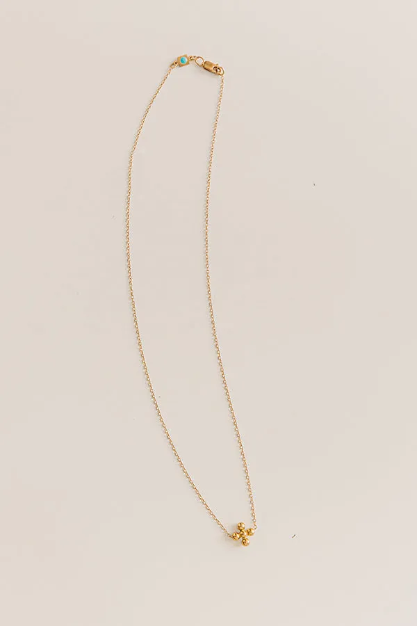 Enewton Signature Cross Beaded Gold Necklace in 3mm sold by Impressions product image thumbnail 3