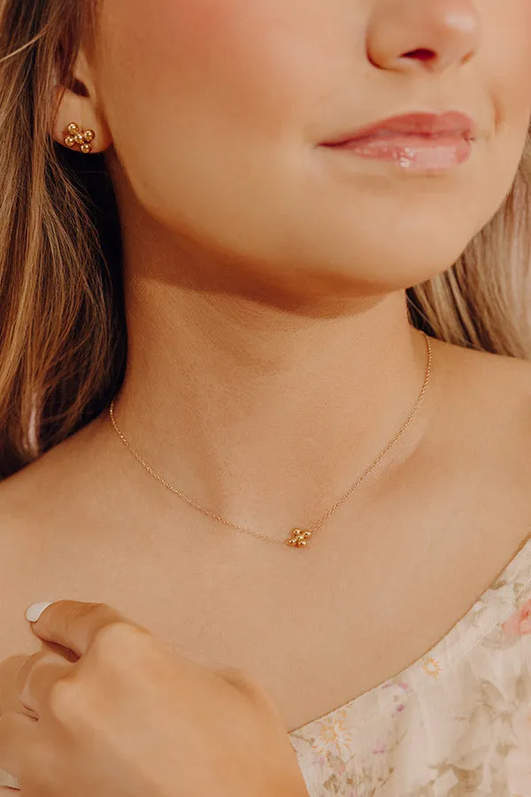 Enewton Signature Cross Beaded Gold Necklace in 3mm sold by Impressions