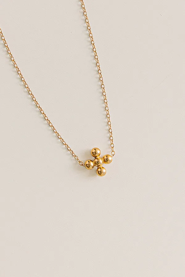 Enewton Signature Cross Beaded Gold Necklace in 3mm sold by Impressions product image thumbnail 2