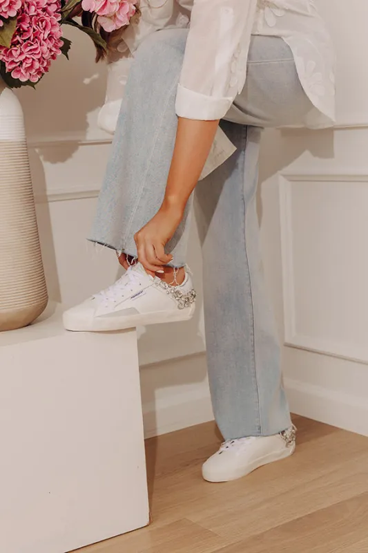 The Prime Faux Leather Embellished Sneaker made by Vintage Havana