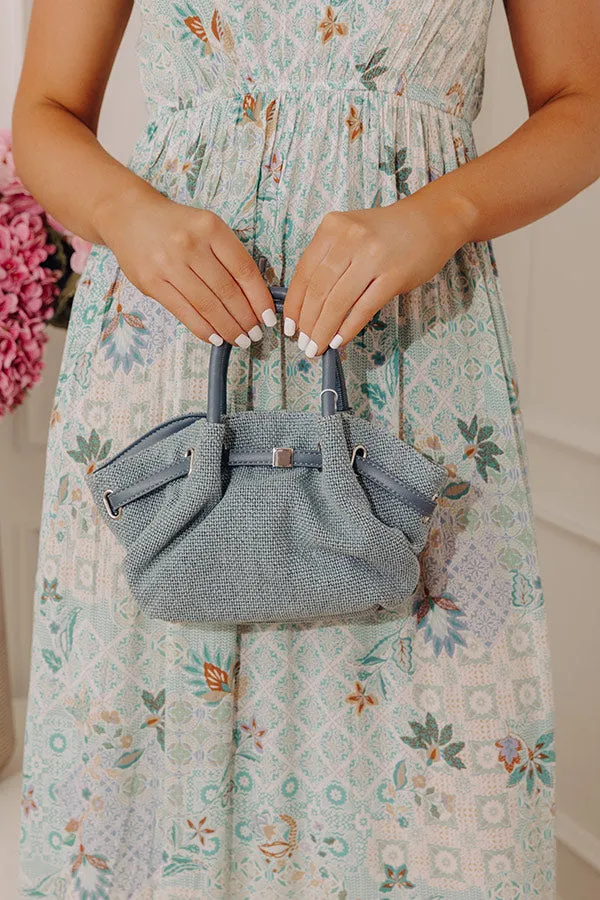 The Selena Woven Purse in Airy Blue sold by Impressions