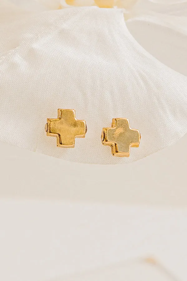 Enewton Signature Cross Gold Stud Earrings sold by Impressions