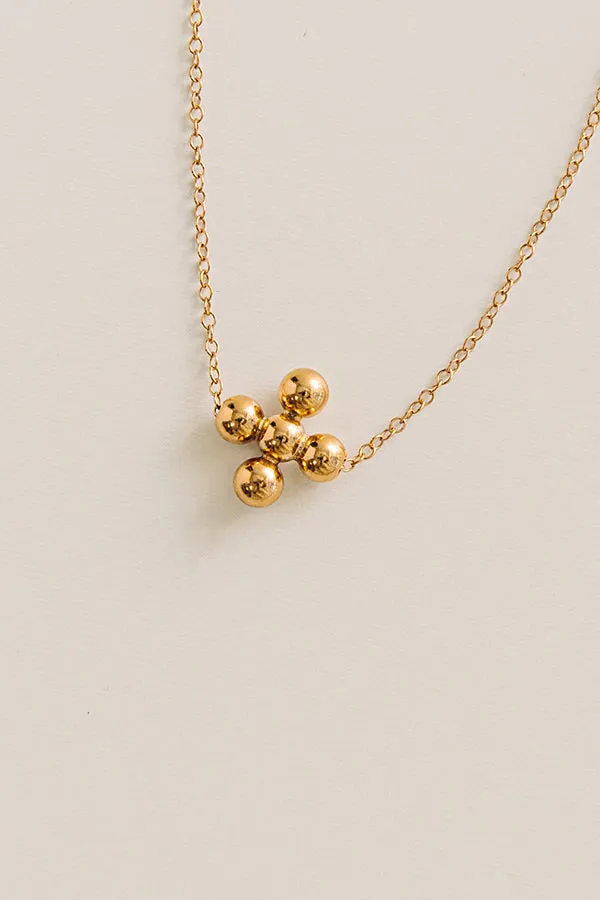 Enewton Signature Cross Beaded Gold Necklace in 4mm sold by Impressions product image thumbnail 2
