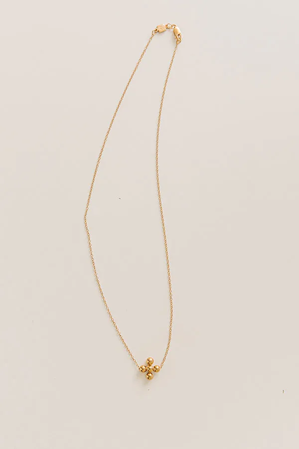 Enewton Signature Cross Beaded Gold Necklace in 4mm sold by Impressions product image thumbnail 3