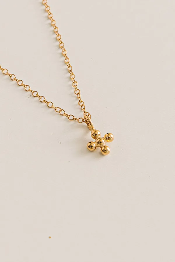Enewton Signature Cross Beaded Small Gold Charm Necklace sold by Impressions product image thumbnail 3