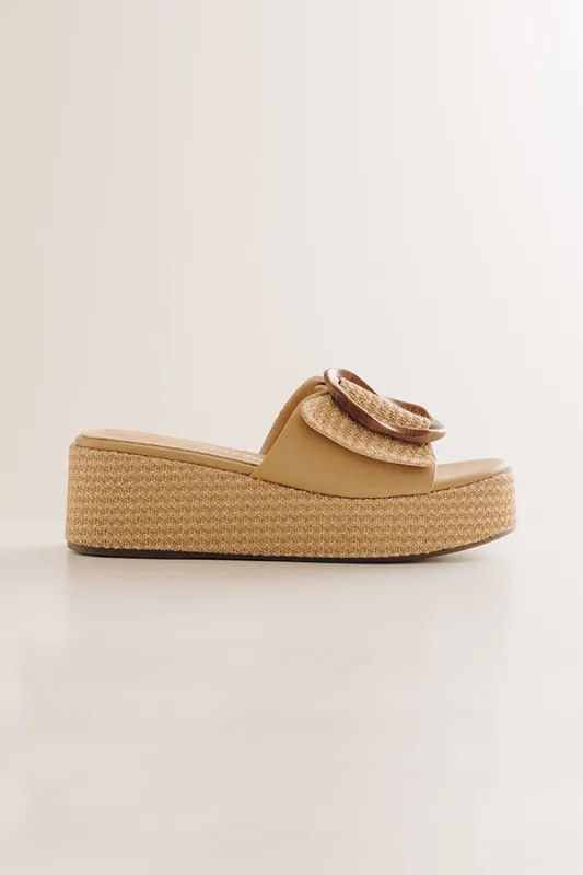 The Janette Woven Platform Sandal made by Vintage Havana