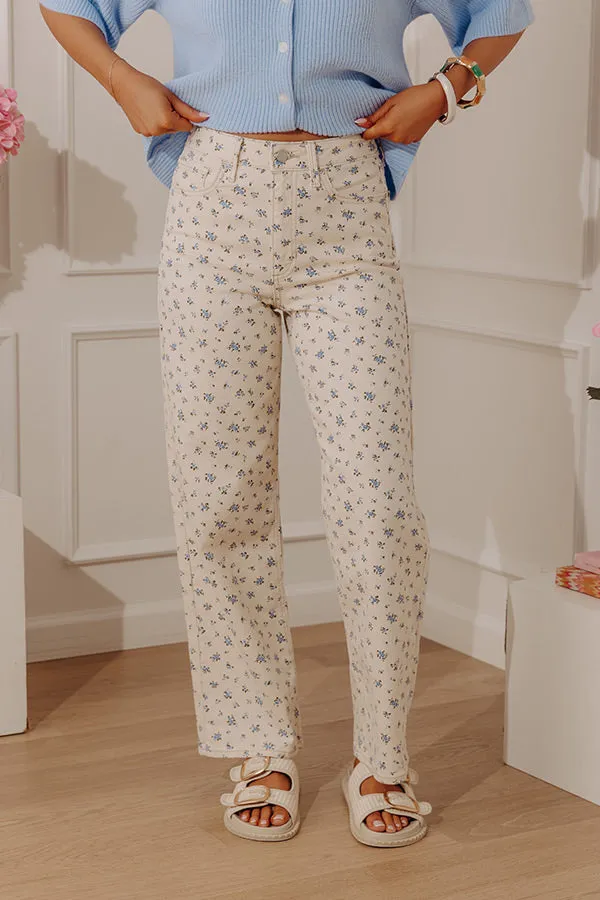 JUST USA Sam High Waist Straight Leg Floral Jean sold by Impressions