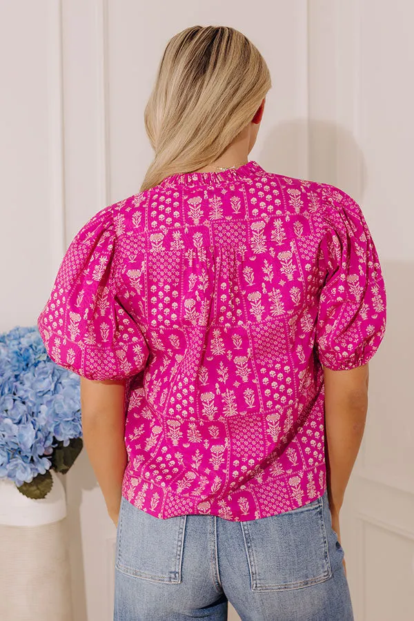 Wildflower At Heart Floral Top in Orchid sold by Impressions product image thumbnail 5